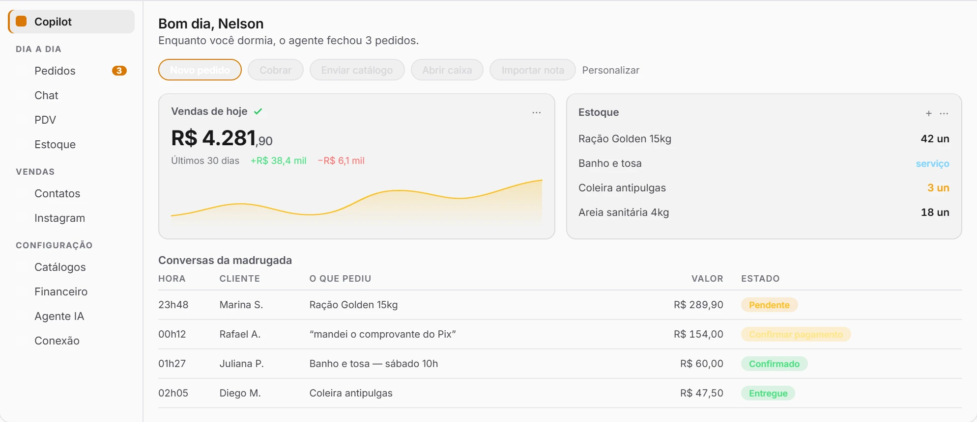 FastList — captura do produto